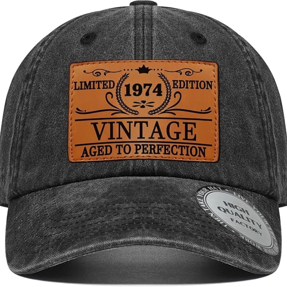 Hat Birthday Gifts for Women Men, 1974 for 50 Year Old Woman Man Vintage hat
